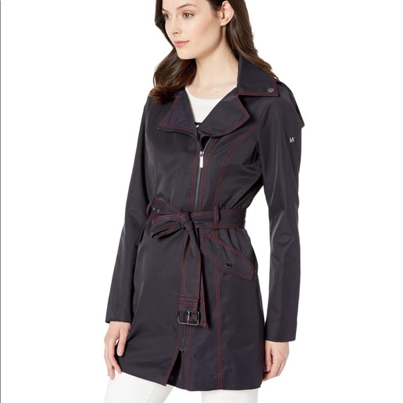 Michael Kors Jackets & Blazers - Michael Kors Asymmetrical Zip Trench Coat